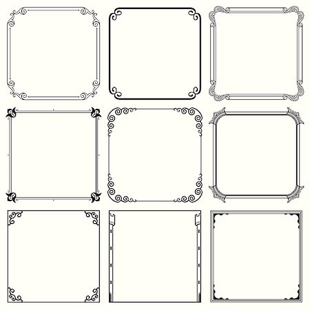 simsearch:400-06850003,k - Set of decorative frames (set 42) Stock Photo - Budget Royalty-Free & Subscription, Code: 400-06851012
