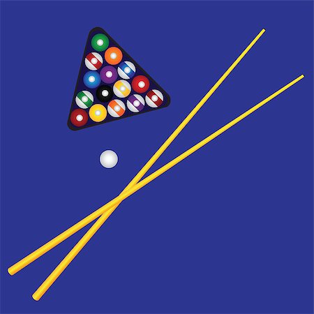 simsearch:400-08156505,k - Billiard triangle with colorful billard balls. Vector illustration. Fotografie stock - Microstock e Abbonamento, Codice: 400-06851045
