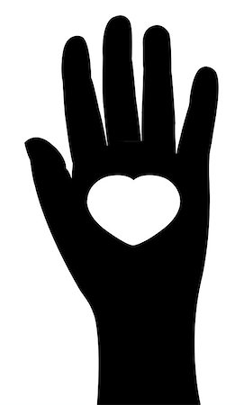 Hand with heart icon, vector illustration Foto de stock - Super Valor sin royalties y Suscripción, Código: 400-06851150