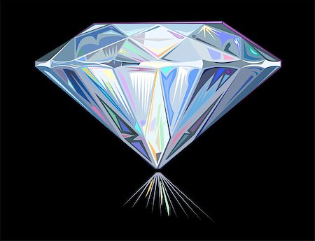 simsearch:400-06766855,k - Diamond isolated on black background Stock Photo - Budget Royalty-Free & Subscription, Code: 400-06851325