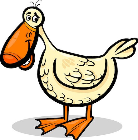 simsearch:400-06630221,k - Cartoon Illustration of Funny Duck Farm Bird Character Photographie de stock - Aubaine LD & Abonnement, Code: 400-06851706