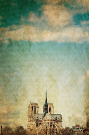 reims - beautiful view Notre Dame Cathedral in Paris France (French for Our Lady of Paris) Foto de stock - Super Valor sin royalties y Suscripción, Código: 400-06852012