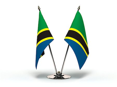 simsearch:400-06395631,k - Miniature Flag of Tanzania (Isolated with clipping path) Photographie de stock - Aubaine LD & Abonnement, Code: 400-06852034