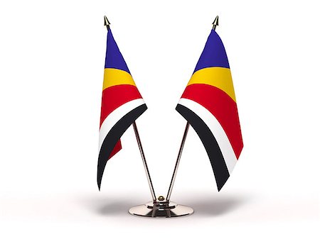 simsearch:400-06464644,k - Miniature Flag of Seychelles (Isolated with clipping path) Photographie de stock - Aubaine LD & Abonnement, Code: 400-06852032
