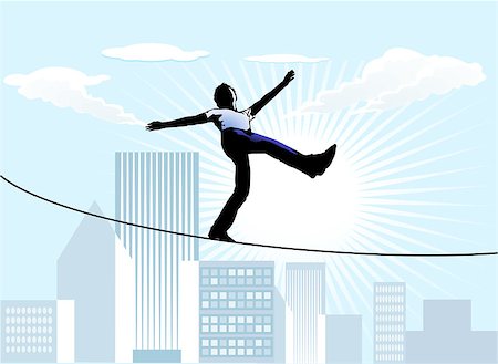 simsearch:400-04578397,k - tightrope walker Stockbilder - Microstock & Abonnement, Bildnummer: 400-06852041