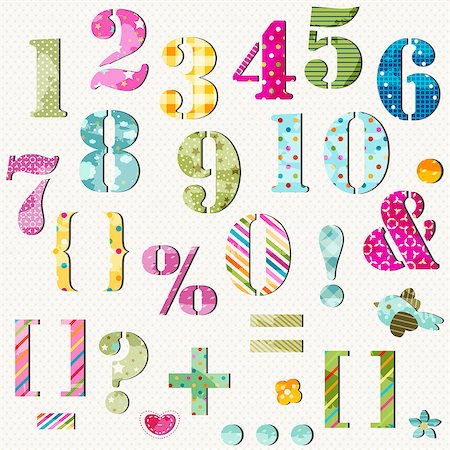 colorful numbers set and signs Stock Photo - Budget Royalty-Free & Subscription, Code: 400-06852137