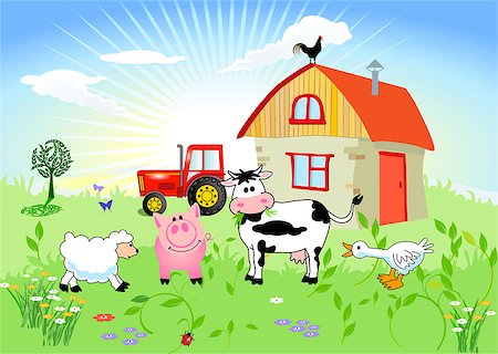 Farm animals Stock Photo - Budget Royalty-Free & Subscription, Code: 400-06852322