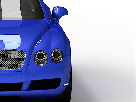 simsearch:400-09095003,k - Luxury car blue. Front view Stockbilder - Microstock & Abonnement, Bildnummer: 400-06852361