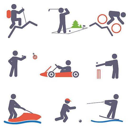 Sport icons. Vector set for you design Stock Photo - Royalty-Free, Artist: saransk, Image code: 400-06852945