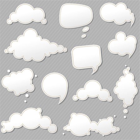 funny retro groups - Speech Bubbles Set With Grey Background, Vector Illustration Stock Photo - Budget Royalty-Free & Subscription, Code: 400-06853044