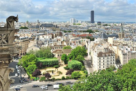 quartiere latino - Top-view of Paris Fotografie stock - Microstock e Abbonamento, Codice: 400-06853056