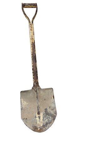 shovel (hand tool for digging) - Shovel isolated on white background Stock Photo - Budget Royalty-Free & Subscription, Code: 400-06853085