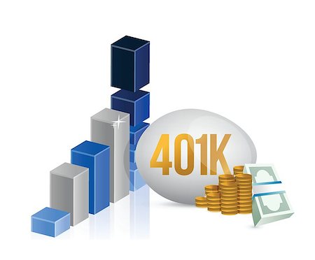 401k egg and cash money graph illustration design over a white background Photographie de stock - Aubaine LD & Abonnement, Code: 400-06853218