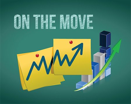 business in the move concept illustration design over white Foto de stock - Super Valor sin royalties y Suscripción, Código: 400-06853258