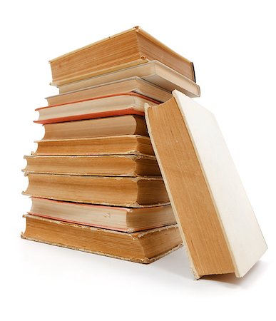 Wide angle view of a stack of old books Photographie de stock - Aubaine LD & Abonnement, Code: 400-06853446