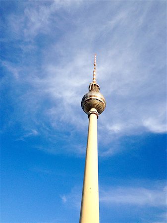 deutsche demokratische republik - Tv tower or Fersehturm in Berlin,Germany.take with mobile phone Stockbilder - Microstock & Abonnement, Bildnummer: 400-06853471