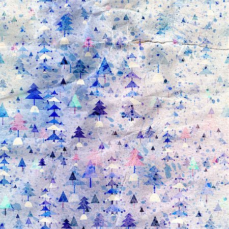 dirt smear - Aged wonderful New Year's background with different trees on a crumpled paper Stock Photo - Budget Royalty-Free & Subscription, Code: 400-06853918