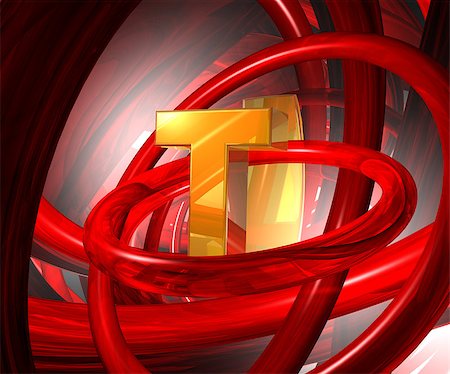 golden letter t in abstract futuristic space - 3d illustration Stock Photo - Budget Royalty-Free & Subscription, Code: 400-06853977