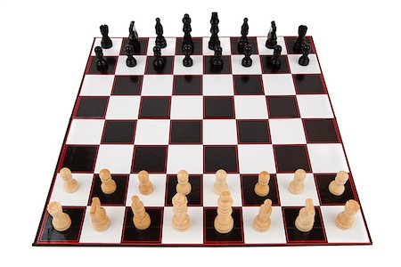 simsearch:400-04394601,k - Chessboard fully set up and ready to play Foto de stock - Royalty-Free Super Valor e Assinatura, Número: 400-06864245