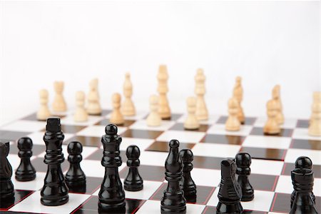 simsearch:400-06864252,k - Chess board set up and ready to play Stock Photo - Budget Royalty-Free & Subscription, Code: 400-06864241