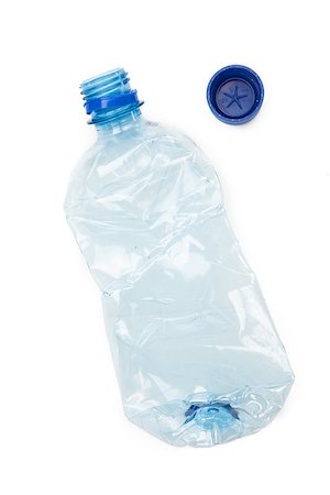 recyclable plastic bottle on white background Stock Photo - Budget Royalty-Free & Subscription, Code: 400-06864372