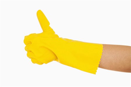 rubber hand gloves - Female hand in rubber glove giving thumb up Stock Photo - Budget Royalty-Free & Subscription, Code: 400-06866373