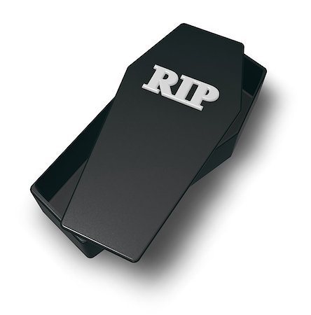 letters rip on black casket - 3d illustration Stock Photo - Budget Royalty-Free & Subscription, Code: 400-06866467