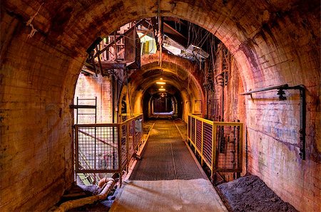 Factory tunnel with dramatic grittiness. Stock Photo - Budget Royalty-Free & Subscription, Code: 400-06866484