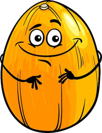 Cartoon Illustration of Funny Melon Fruit Food Comic Character Photographie de stock - Aubaine LD & Abonnement, Code: 400-06866585