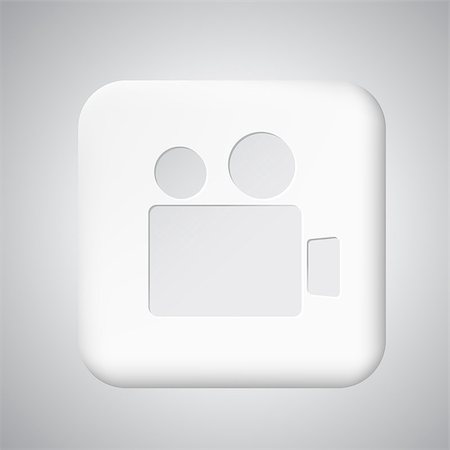 White plastic share button for app Stock Photo - Budget Royalty-Free & Subscription, Code: 400-06866755