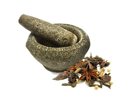 simsearch:400-08408277,k - Stone Mortar And Spices Stock Photo - Budget Royalty-Free & Subscription, Code: 400-06867050