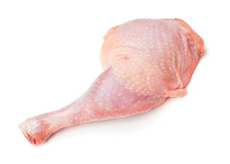 simsearch:400-05909845,k - fresh chicken thigh isolated on white background Foto de stock - Super Valor sin royalties y Suscripción, Código: 400-06867067