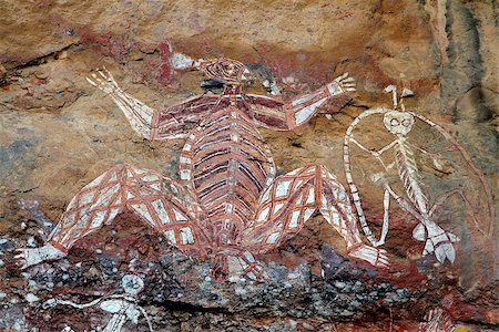 Aboriginal rock art (Namondjok) at Nourlangie, Kakadu National Park, Northern Territory, Australia Photographie de stock - Aubaine LD & Abonnement, Code: 400-06867119