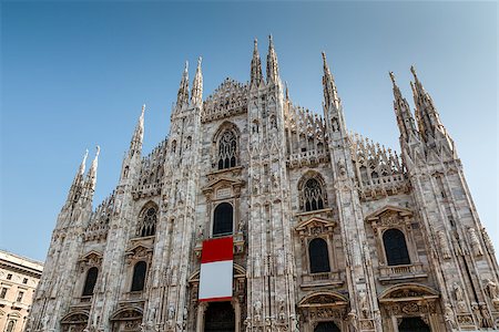 simsearch:400-06173987,k - Milan Cathedral (Duomo di Milano) is the Gothic Cathedral Church of Milan, Italy Stock Photo - Budget Royalty-Free & Subscription, Code: 400-06867892