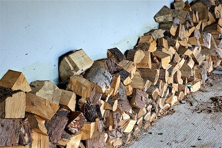 Stock of chopped wood ready for the wood burner Stock Photo - Budget Royalty-Free & Subscription, Code: 400-06860474