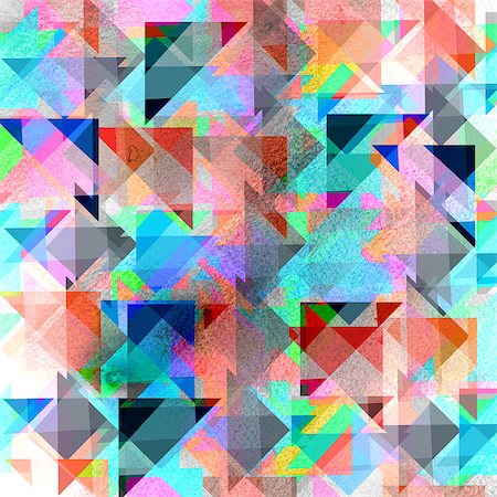 simsearch:400-06881290,k - Seamless multi-colored abstract design of geometric elements Stockbilder - Microstock & Abonnement, Bildnummer: 400-06862110