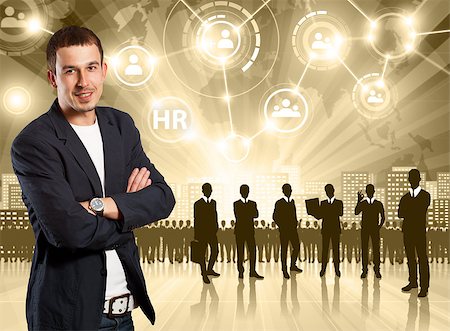 employer selecting employees - HR concept. Business man choosing the employee Stock Photo - Budget Royalty-Free & Subscription, Code: 400-06862282