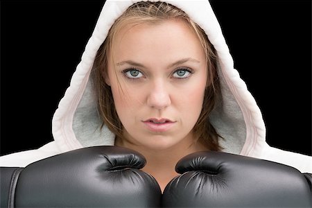 simsearch:400-06876600,k - Serious woman wearing boxing gloves and robe Stock Photo - Budget Royalty-Free & Subscription, Code: 400-06862968