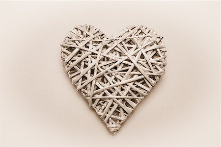 simsearch:400-06873734,k - Wicker heart ornament Stock Photo - Budget Royalty-Free & Subscription, Code: 400-06874257