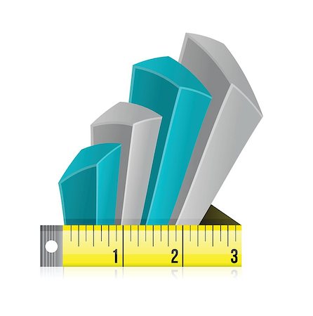 simsearch:400-07919463,k - Tape measure bar graph concept illustration design over white Stock Photo - Budget Royalty-Free & Subscription, Code: 400-06875099