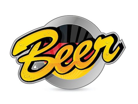 German Beer poster sign seal illustration design over a white background Stock Photo - Budget Royalty-Free & Subscription, Code: 400-06875122