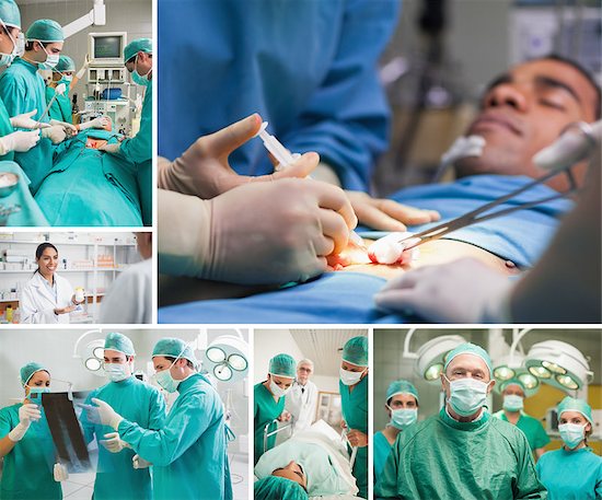 Montage of a surgery in the hospital Stock Photo - Royalty-Free, Artist: 4774344sean, Image code: 400-06875977