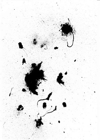 simsearch:400-06876708,k - Black ink splashes and splatters on white background Foto de stock - Royalty-Free Super Valor e Assinatura, Número: 400-06876716