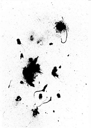 simsearch:400-06876787,k - Black ink splashes and splatters on white background Foto de stock - Super Valor sin royalties y Suscripción, Código: 400-06876716