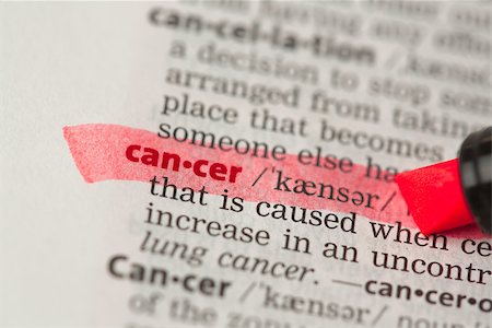 simsearch:400-06877039,k - Cancer definition highlighted in red in the dictionary Foto de stock - Royalty-Free Super Valor e Assinatura, Número: 400-06876969