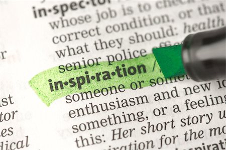 simsearch:400-06877039,k - Inspiration definition highlighted in green in the dictionary Foto de stock - Royalty-Free Super Valor e Assinatura, Número: 400-06877039