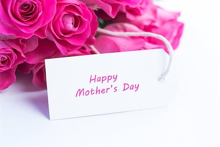 simsearch:400-06877945,k - Close up of a beautiful bouquet of roses with a happy mothers day card Stock Photo - Budget Royalty-Free & Subscription, Code: 400-06877843