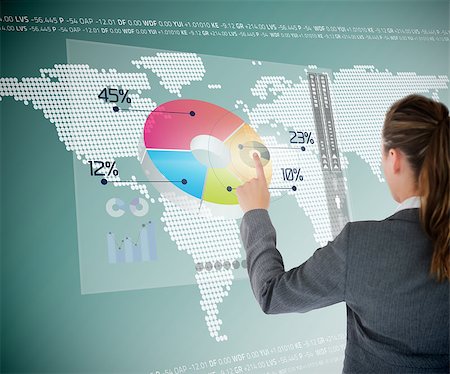 screen background - Businesswoman using colorful transparent futuristic interface with map on the background Stock Photo - Budget Royalty-Free & Subscription, Code: 400-06878197