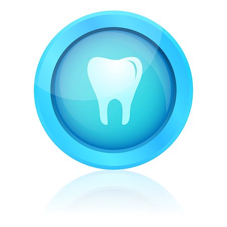 simsearch:400-07632086,k - Blue vector teeth button Stock Photo - Budget Royalty-Free & Subscription, Code: 400-06871361
