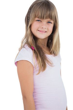 simsearch:400-06885115,k - Beautiful little girl smiling on white background Photographie de stock - Aubaine LD & Abonnement, Code: 400-06885039